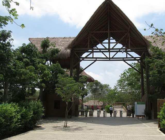 Entrance area at the National Aviary of colombia
